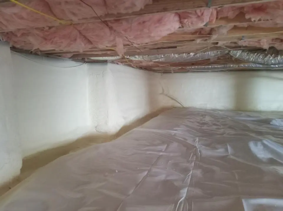 Crawl space encapsulation with closed-cell spray foam for Attic Insulation in Palmyra